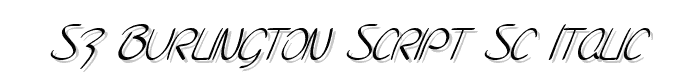 SF Burlington Script SC Italic font